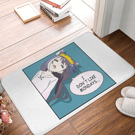 Non-Slip Carpet Princess Connect Kyaru I Don't Like Mondays Doormat Bedroom Kitchen Mat Welcome Decor Rug, everythinganimee