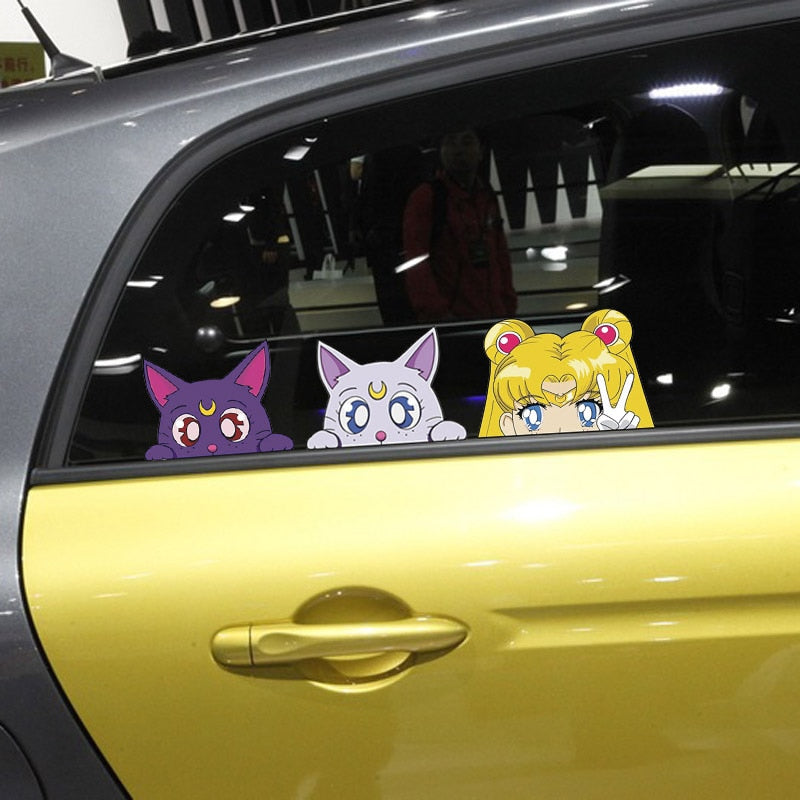 Sailor Moon Window Peek Car Stickers
