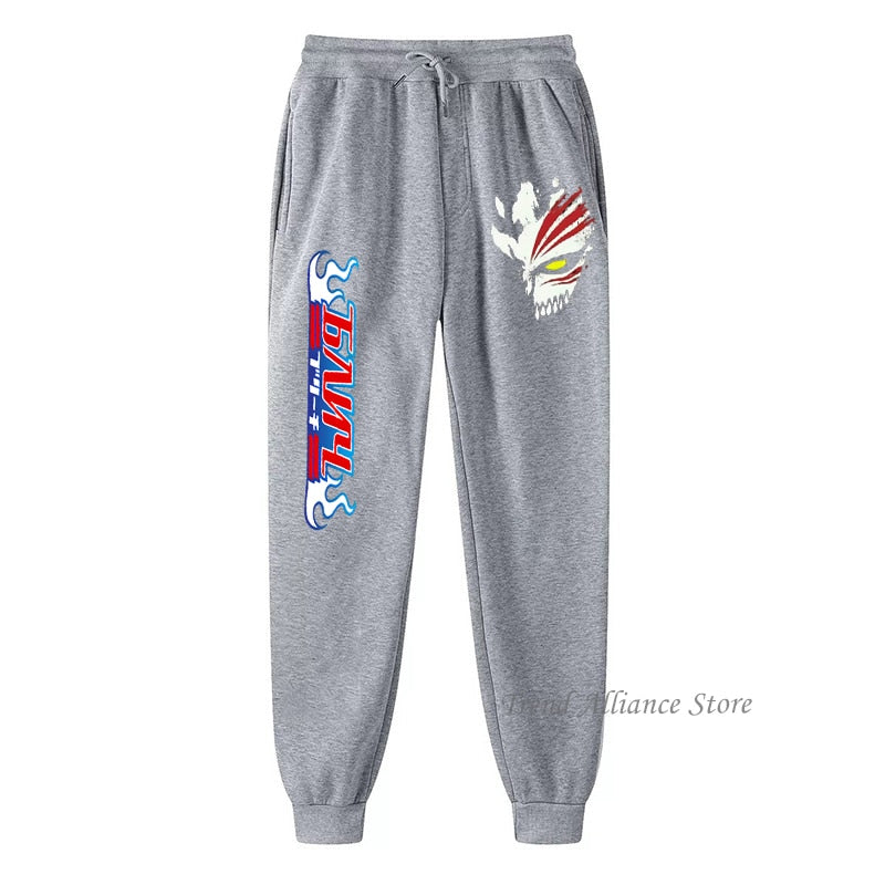 New Japan Anime Bleach Kurosaki Ichigo Print Men Pants Casual Loose Sport Long Pants Men Bundle Feet Jogging Sweatpants Trousers, everything animee