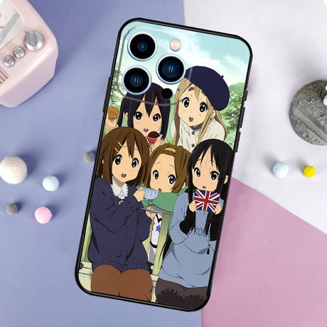 K-on! Anime Manga Case For iPhone 13 12 11 14 Pro Max Mini X XR XS Max 6 7 8 Plus SE 2020 Bumper Back Cover, everything animee