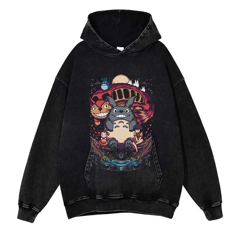 Pattern Harajuku Streetwear Fashion Hoody Kawaii Anime Japanese Cartoon Hoodies Oversized Vintage Washed Autumn Winter Pullover, everythinganimee