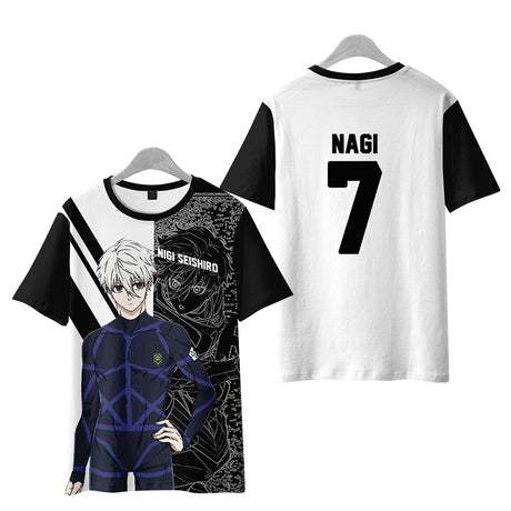 New Tshirt 2023 BLUE LOCK NAGI T-shirt for Men 3D Printed Women O-Neck Short Sleeves T shirt Tees Boys Girls Anime Cartoon T Shirt, everythinganimee