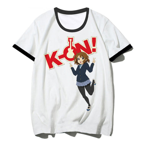 Urban Musical Anime K-On T Shirt Men 100% Cotton Yui Hirasawa Japan Music Animation Manga Tee 100% Cotton T-Shirt Gift, everythinganimee