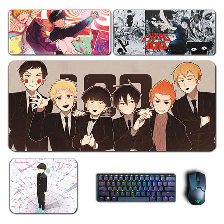 Anime Mob Psycho 100 Mousepad Reigen Arataka Kageyama Shigeo Mouse Pad Computer Laptop Gamer Pad PC Gaming Accessories Desk Mats, everythinganimee