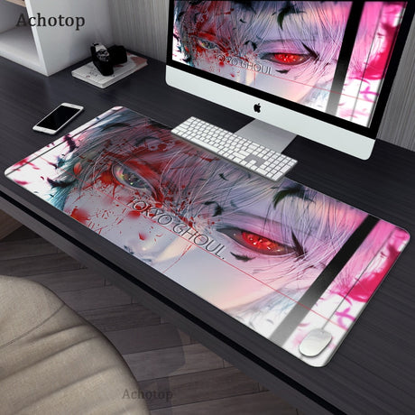 Gaming Accessories Mouse Pad Tokyo Ghoul Mousepad Anime Cartoon Large Mouse Mat Big Mause Pad Keyboard Computer Gamer Desk Mat, everything animee