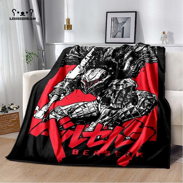 Calssic Comics Berserk Anime Throw Blanket Berserk Soft Flannel Thin Blankets for Bed Sofa Cover Bedspread Home Decor, everythinganimee