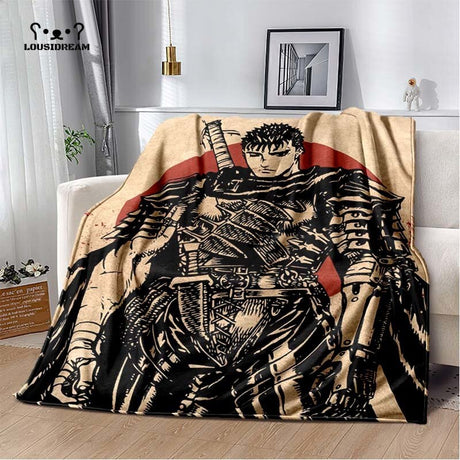 Calssic Comics Berserk Anime Throw Blanket Berserk Soft Flannel Thin Blankets for Bed Sofa Cover Bedspread Home Decor, everythinganimee