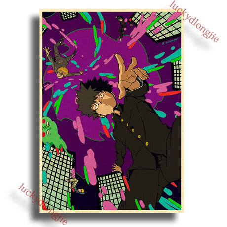 This poster captures the spirit of Mob Psycho 100. Looking for more Mob Psycho 100 merch? We have it all! Check out our anime merch now—free shipping!
