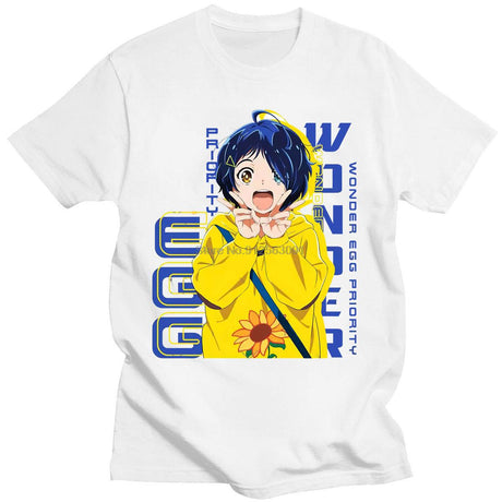 Wonder Egg Priority Japanese Comics T-shirt Anime Cotton Funny Ohto Ai Print Tshirt Unisex Oversized Hip Hop Style T Shirt, everythinganimee