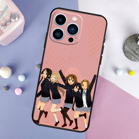 K-on! Anime Manga Case For iPhone 13 12 11 14 Pro Max Mini X XR XS Max 6 7 8 Plus SE 2020 Bumper Back Cover, everything animee