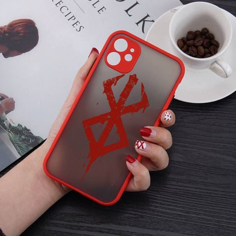 Berserk Guts anime phone case! Perfectly designed for iPhone 14, 11, 12, 13, mini, X, XS, XR, Pro Max and Plus models. Transparent and featuring the iconic swordsman Guts, this case offers both style and protection for your device. Show off your love for Berserk and Guts with this must-have phone accessory.