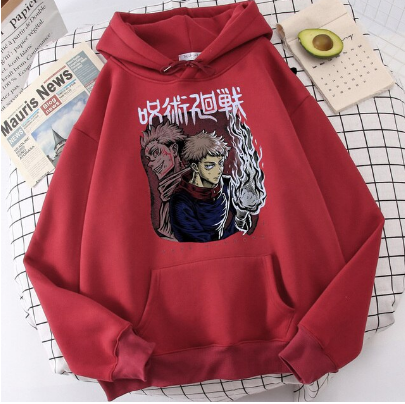 This hoodies are a symbol of Yuji & Sukuna. If you are looking for more Jujutsu Kaisen Merch, We have it all! | Check out all our Anime Merch now!