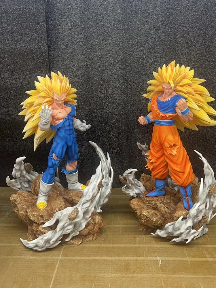 Dragon Ball Z Son Goku and Vegeta Figures Authentic Super Saiyan