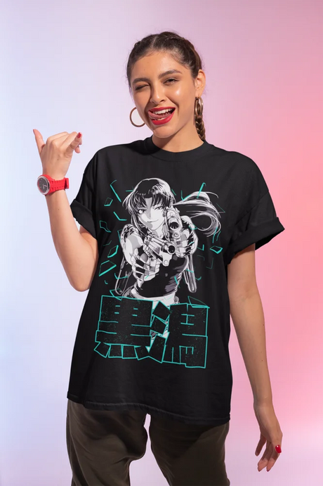 This tee brings the intensity of "Black Lagoon" to life with a striking pose of Revy. If you are looking for more Black Lagoon Merch, We have it all! | Check out all our Anime Merch now!