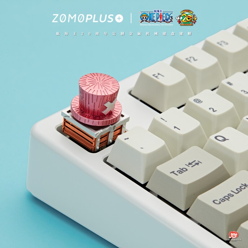 One Piece Series Luffy & Chopper 3D Hat Aluminum Artisan Keycaps