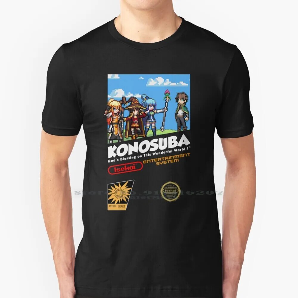 This shirt embodies the spirit of adventure in the world of Retro Konosuba. If you are looking for more Retro Konosuba Merch, We have it all!| Check out all our Anime Merch now! 