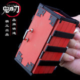 Demon Slayer Cosplay Kimetsu No Yaiba Kamado Tanjirou Agatsuma Zenitsu Hashibira Inosuke Kamado Nezuko Box Keychain Gift, everythinganimee