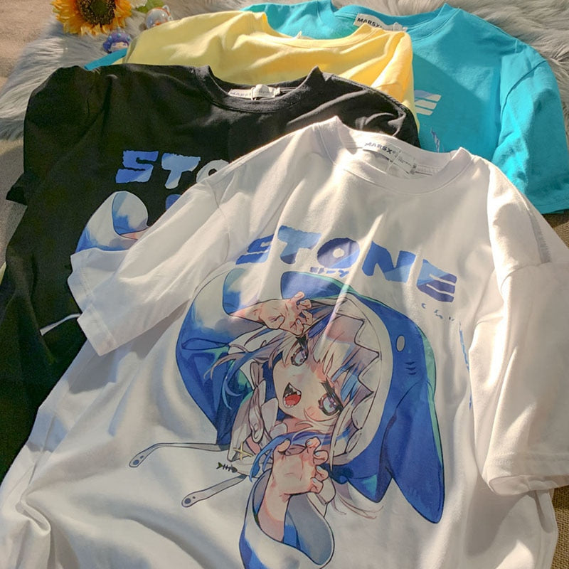 This tee shows the spirit of the world of Gawr Gur. If you are looking for more Hololive Merch, We have it all!| Check out all our Anime Merch now!- Free shipping