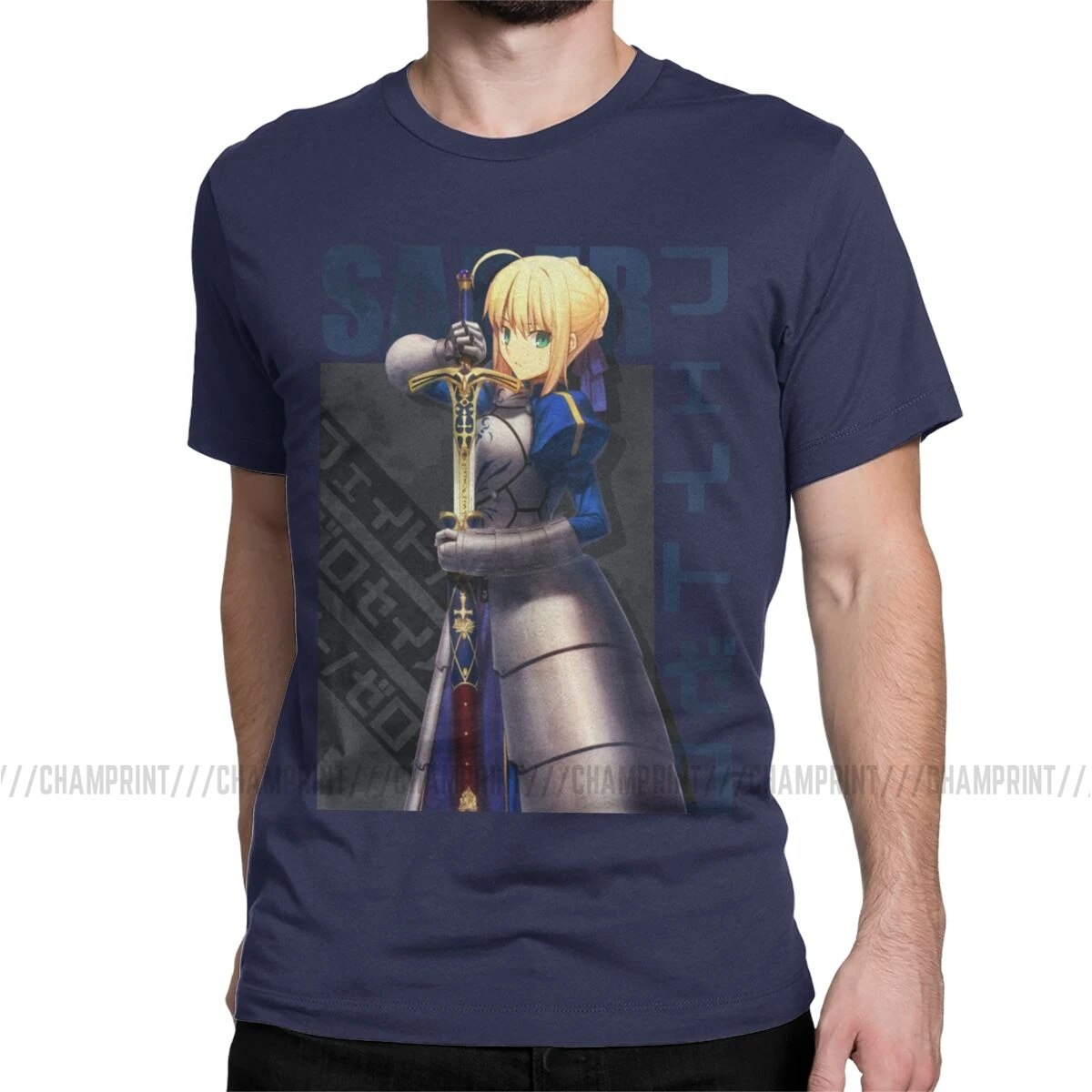 This T-shirt embodies the captivating presence of Saber  | If you are looking for more Fate Stay Night Merch, We have it all!| Check out all our Anime Merch now!