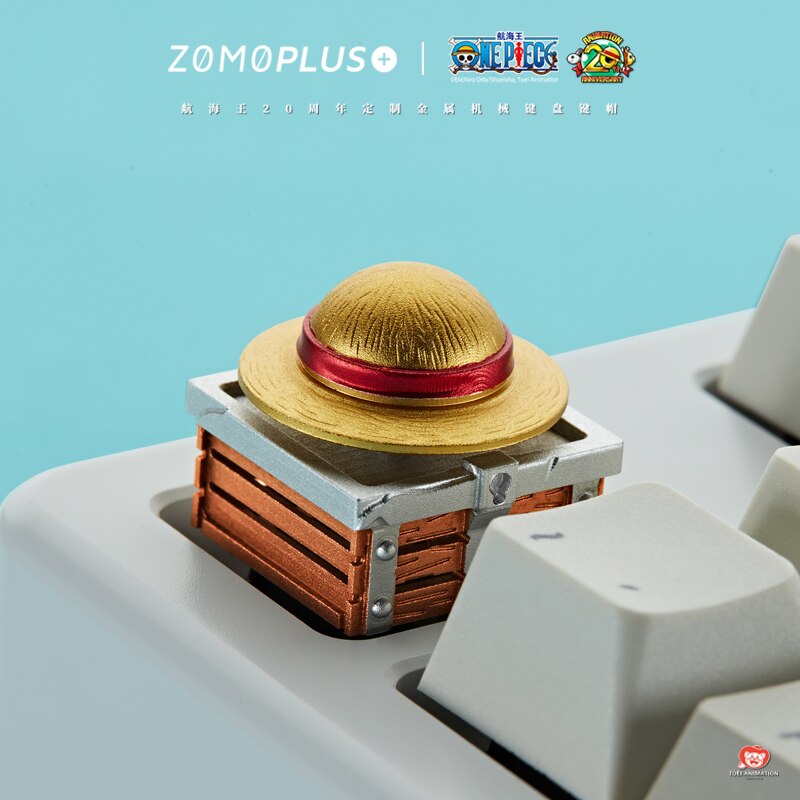 One Piece Series Luffy & Chopper 3D Hat Aluminum Artisan Keycaps