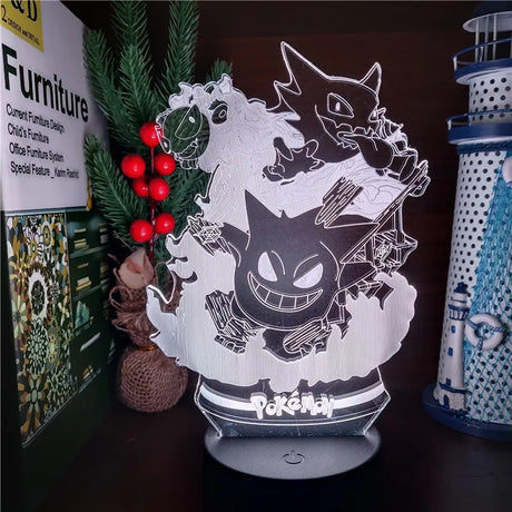 Want to make your room eye-catching? Show of your love with our Pokémon Gengar 3D Led Night Light | If you are looking for more Pokémon Merch, We have it all! | Check out all our Anime Merch now!