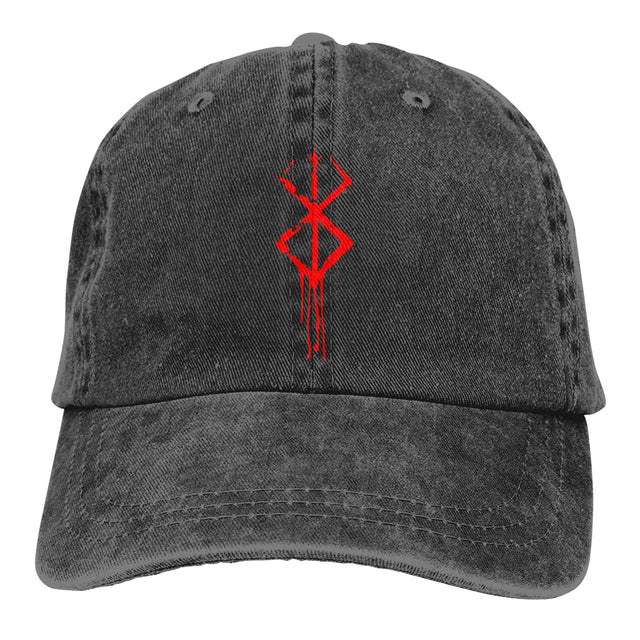 Brand Of Sacrifice Red Baseball Caps Peaked Cap Berserk Guts Griffith Behelit Manga Sun Shade Hats for Men Everythinganimee, anime merch, anime gear, anime, anime stuff, buy anime, Manga Otaku Cosplay Japan Animation Shonen Shoujo Seinen Shojo Mecha Fandom Subtitle Dubbed Fanart MyAnimeList MangaStream Studio Ghibli