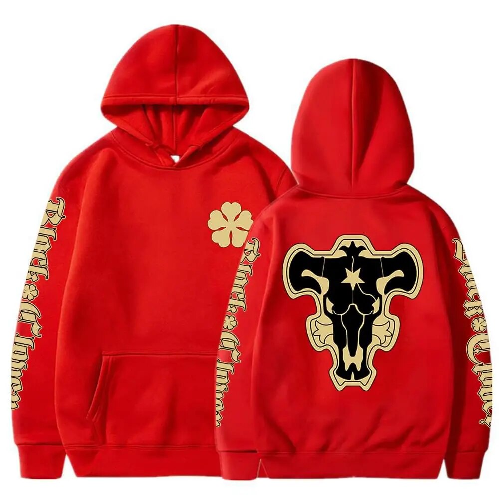 Black bulls hoodie black clover online