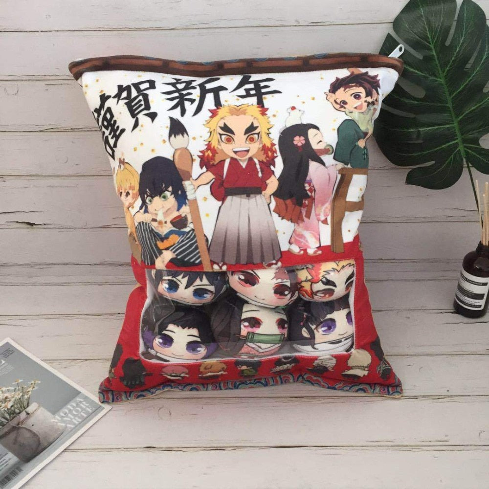 Anime Lovers' Soft Stuffed Mini Pillow Cushions