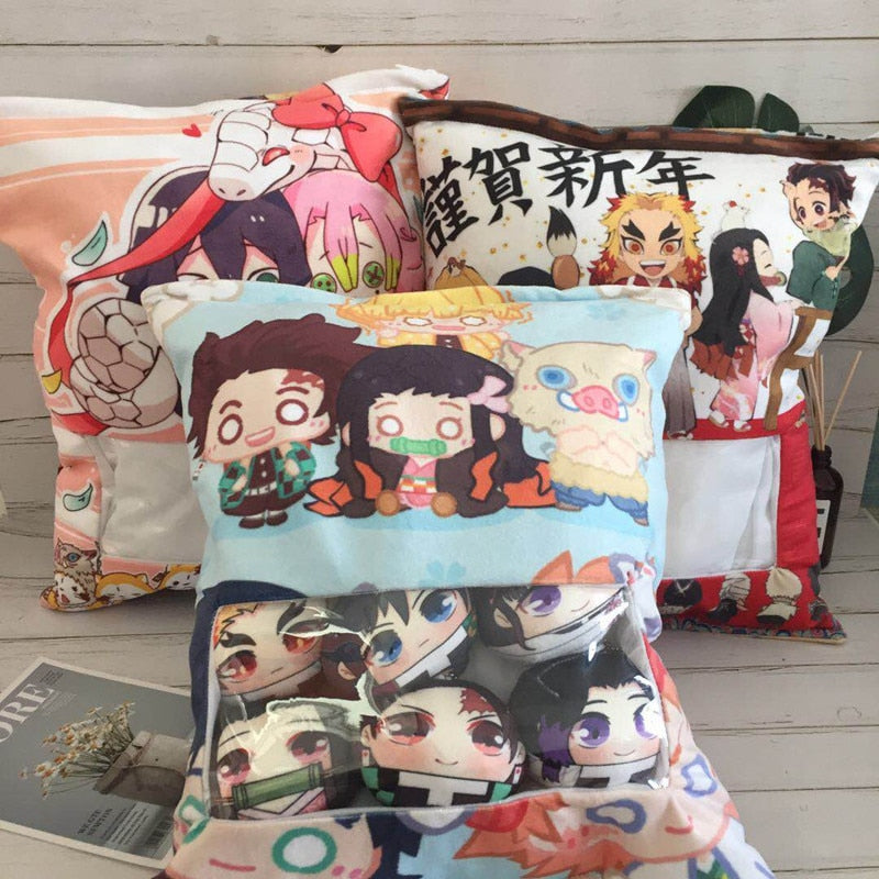 Anime Lovers' Soft Stuffed Mini Pillow Cushions