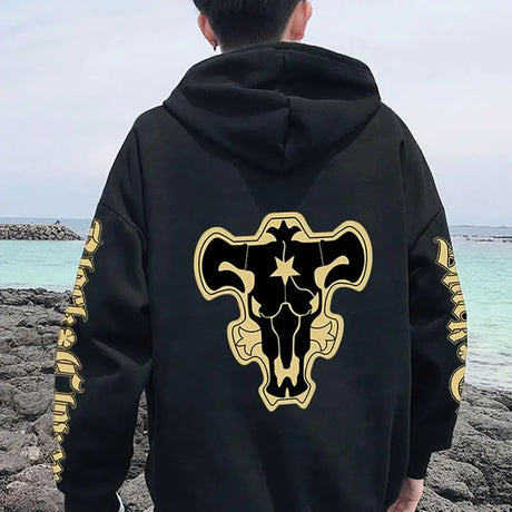 This hoodies captures the magic of Black Bull. If you're looking for more Black Clover merch, we have it all! Check out our anime merch now—free shipping!