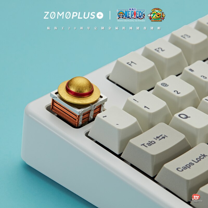 One Piece Series Luffy & Chopper 3D Hat Aluminum Artisan Keycaps