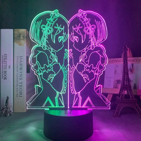 This light box casts a gentle glow that brings the beloved twin maids to vivid life. | If you are looking for Re:Zero Merch, We have it all! | check out all our Anime Merch now!