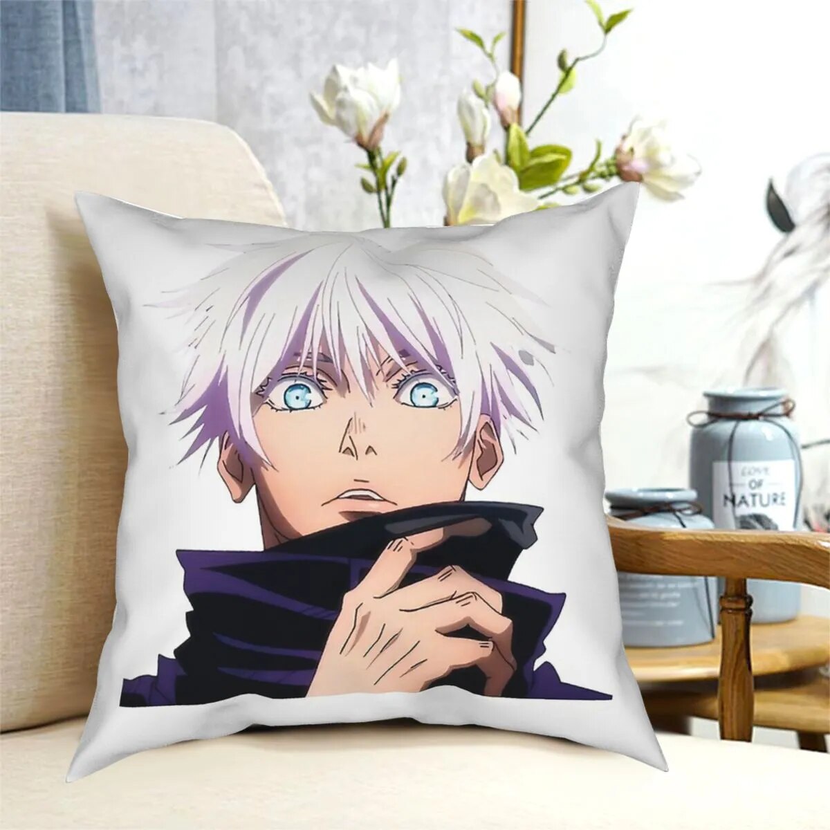 Stay Comfortable & Show of your love with our Satoru Gojo Anime Pillow | If you are looking for more Jujutsu Kaisen , We have it all! | Check out all our Anime Merch now!