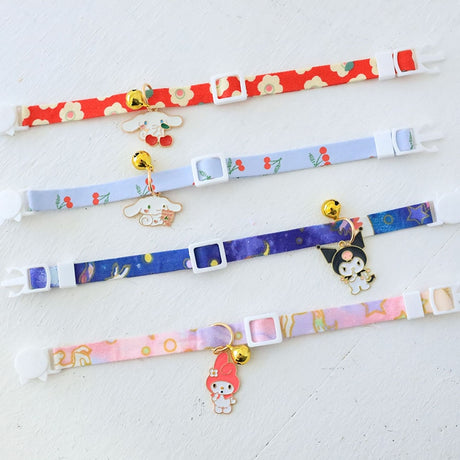 New cartoon pattern cat dog collar pendant bell safety buckle collar girl heart cute accessories cat accessories pet supplies, everythinganimee