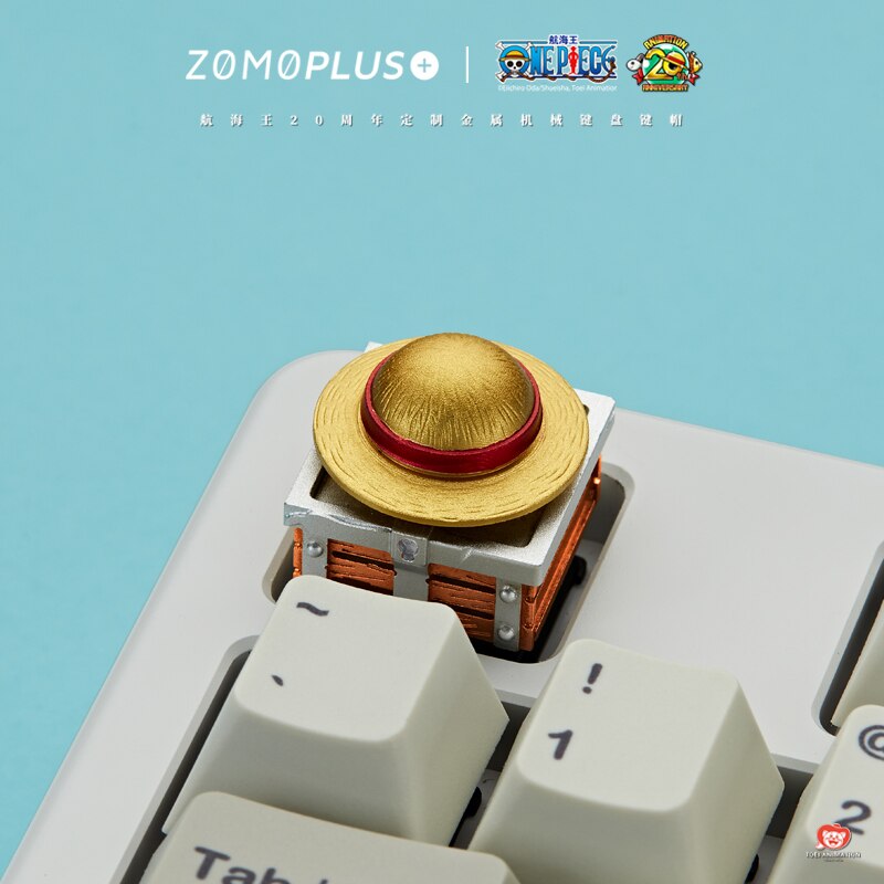 One Piece Series Luffy & Chopper 3D Hat Aluminum Artisan Keycaps