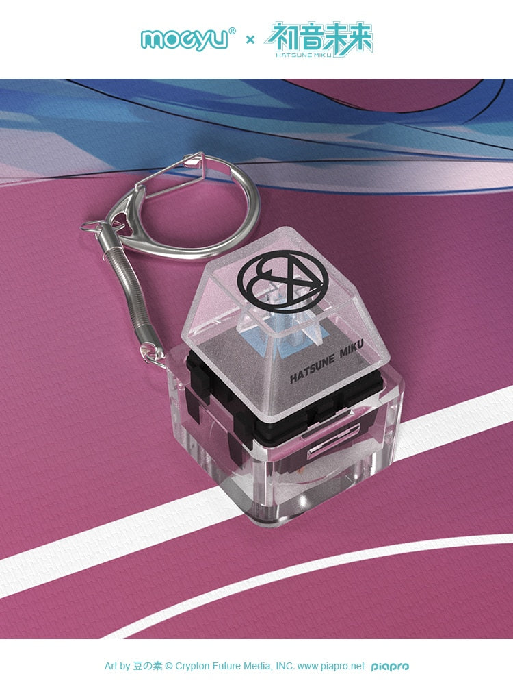 Hatsune Miku Mechanical Key Cap - Vocaloid Fidget Toy Cube Keychain