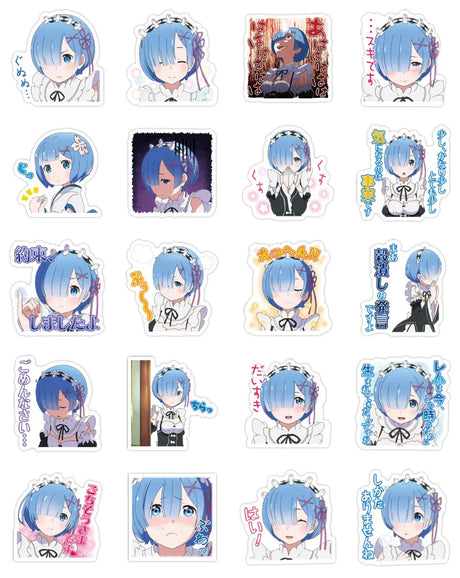 This sticker collection invites you into the thrilling adventures in Re Zero. | If you are looking for more Re Zero Merch, we have it all! | Check out all our Anime merch now!