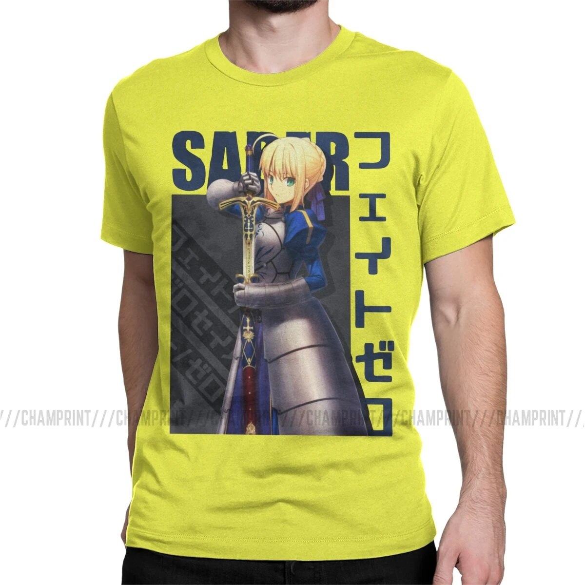 This T-shirt embodies the captivating presence of Saber  | If you are looking for more Fate Stay Night Merch, We have it all!| Check out all our Anime Merch now!