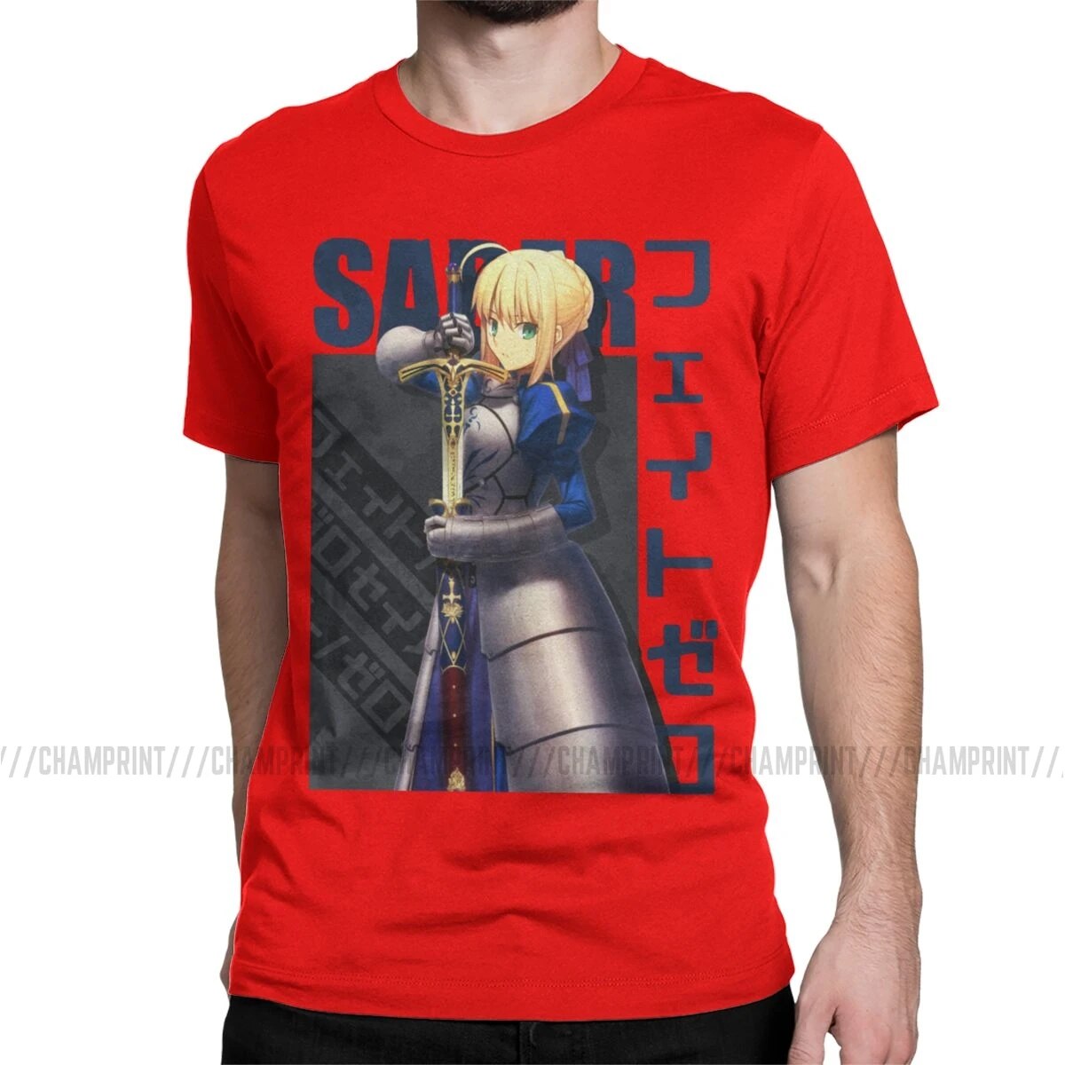 This T-shirt embodies the captivating presence of Saber  | If you are looking for more Fate Stay Night Merch, We have it all!| Check out all our Anime Merch now!