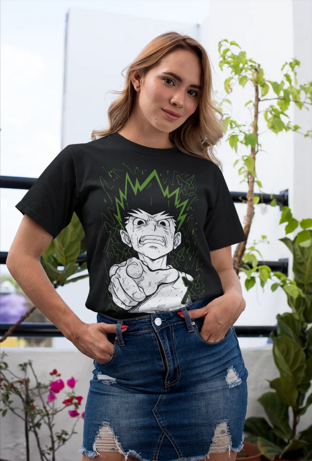 This tee features Gon Freecss in an electrifying pose, capturing his intense determination and spirit. If you are looking for more Hunter X Hunter Merch, We have it all! | Check out all our Anime Merch now!