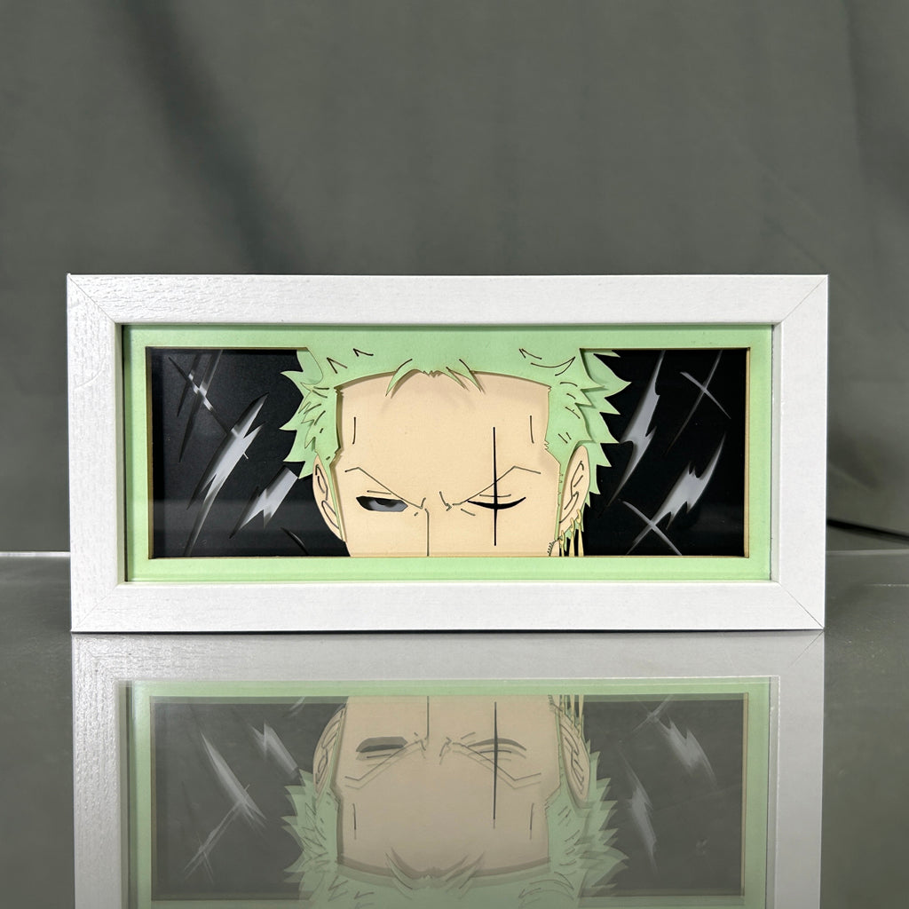 This lightbox captures the magic of Roronoa Zoro. If you're looking for more One Piece merch, we have it all! Check out our anime merch now—free shipping!