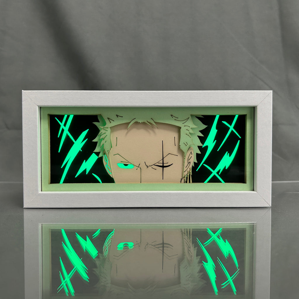 This lightbox captures the magic of Roronoa Zoro. If you're looking for more One Piece merch, we have it all! Check out our anime merch now—free shipping!