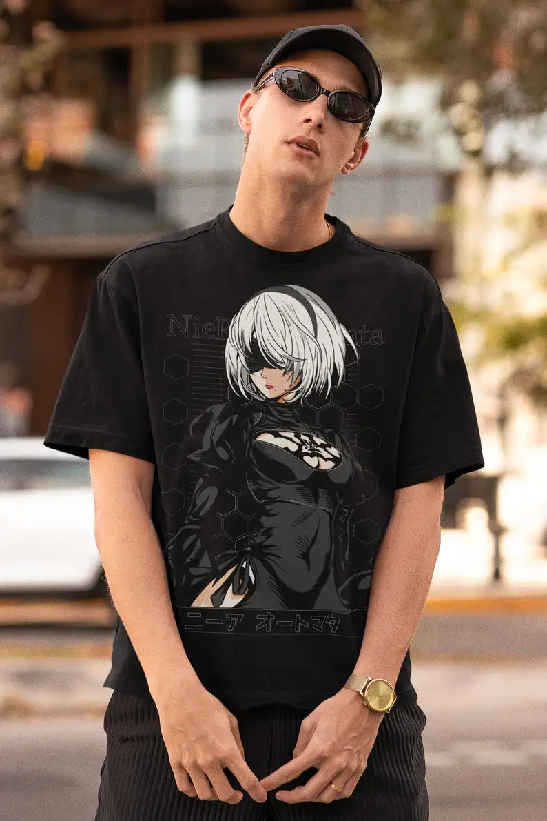 Embrace your love  with this eye-catching tee featuring an elegant illustration of a  waifu character.  If you are looking for more Nier Merch, We have it all! | Check out all our Anime Merch now!