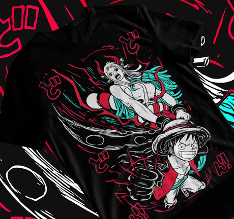 This tee captures the magic of Luffy & Yamato. If you're looking for more One Piece merch, we have it all! Check out our anime merch now—free shipping!