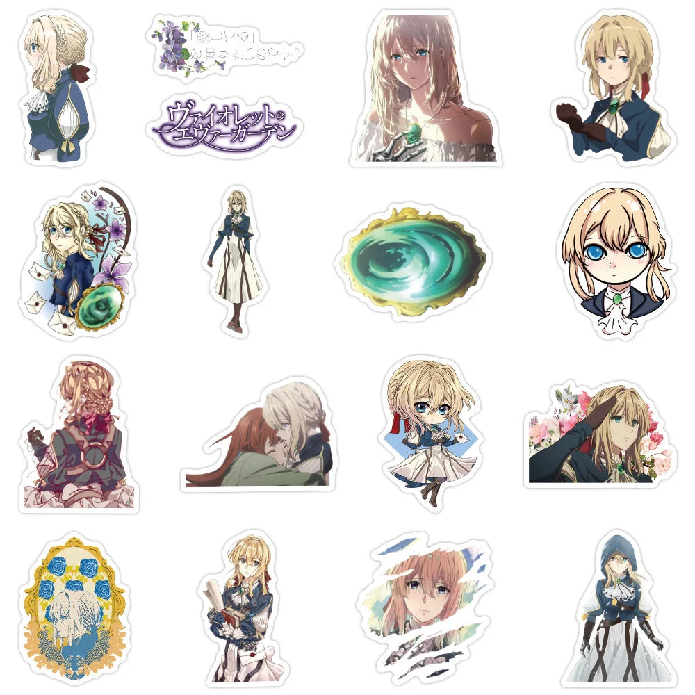 Immerse yourself in the poetic world of Violet with our meticulously crafted stickers. If you are looking for more Violet Merch, We have it all!| Check out all our Anime Merch now!