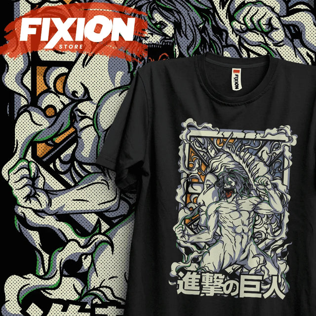 Here at Everythinganimee we have the best anime shirts in the world.
Embrace the raw power of Shingeki no Kyojin with this fierce Titan-themed tee. Showcasing an intense and dynamic design, this shirt captures the primal strength and drama of the iconic Titans.