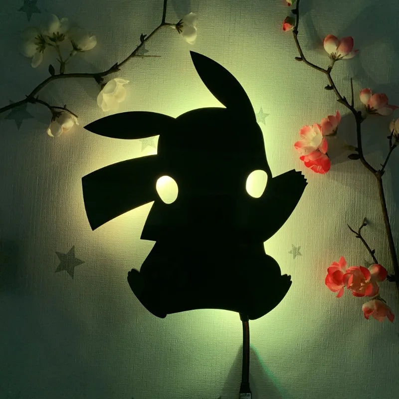 Pikachu Black Silhouette Lamp
