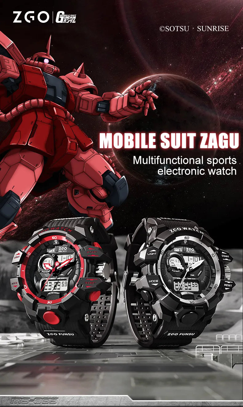 This watch features a robust metal casing with an acrylic mirror that blends resilience with a clear display.  If you are looking for Mobile Suit Gundam Merch, We have it all! | check out all our Anime Merch now!