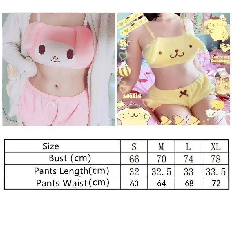 Sanrio Kuromi MyMelody Cinnamoroll Underwear Summer Japanese Comfortable  Breathable Thin Section Sexy Girl Student Briefs Gift
