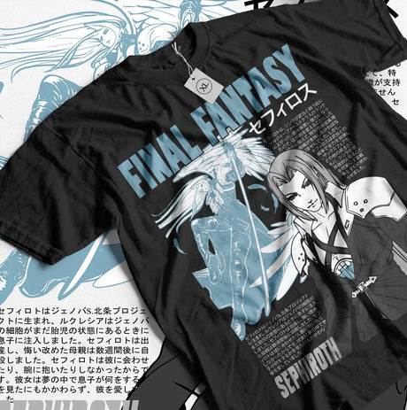 Here at Everythinganimee we have the best anime shirts in the world. Embrace the legendary presence of Sephiroth with this dynamic Final Fantasy tee.